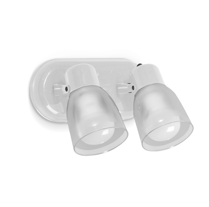 APLIQUE 2 LUCES ACERO SJ