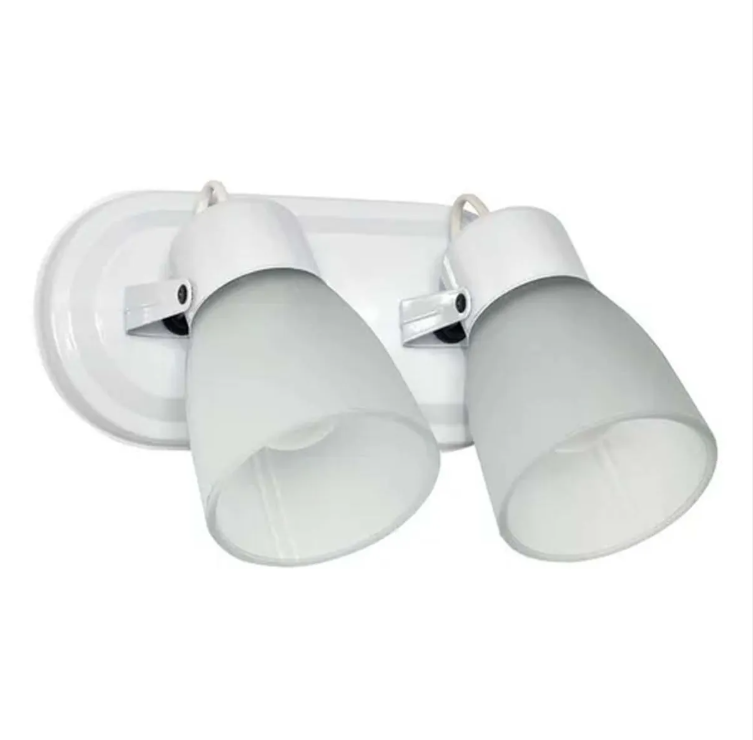 APLIQUE DOBLE BLANCO Y VIDRIO DON BEL 