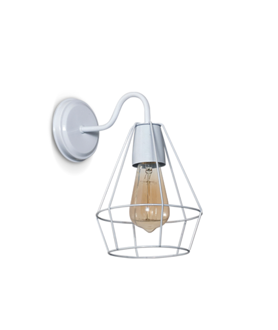 APLIQUE JAULA DIAMANTE MINI BASE Ø10 1LUZ E27
