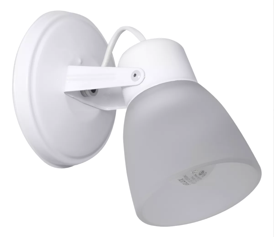  APLIQUE 1 LUZ E27 BASE REDONDA BLANCO SJ