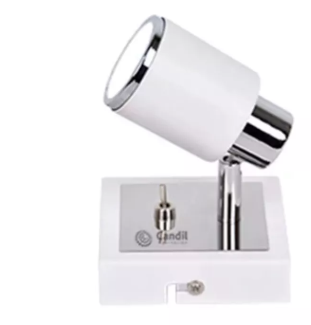 APLIQUE JULITA 1L BLANCO/CROMO CANDIL 