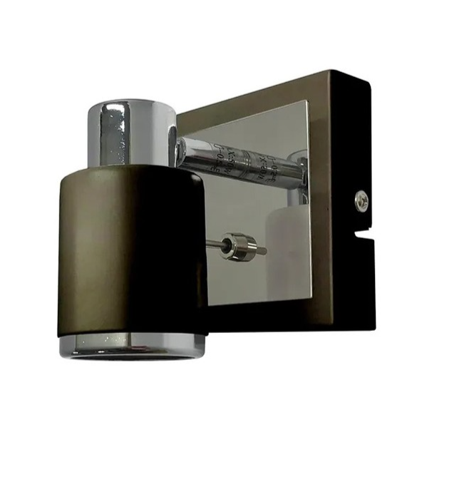 APLIQUE JULITA 1L NEGRO/CROMO CANDIL 