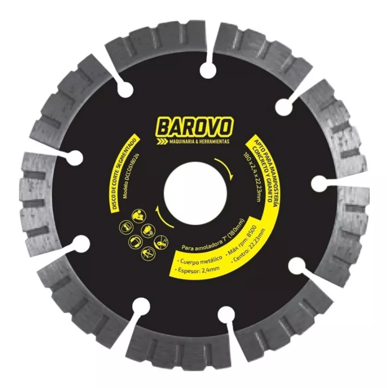 BAROVO DISCO SEGMENTADO 180MM
