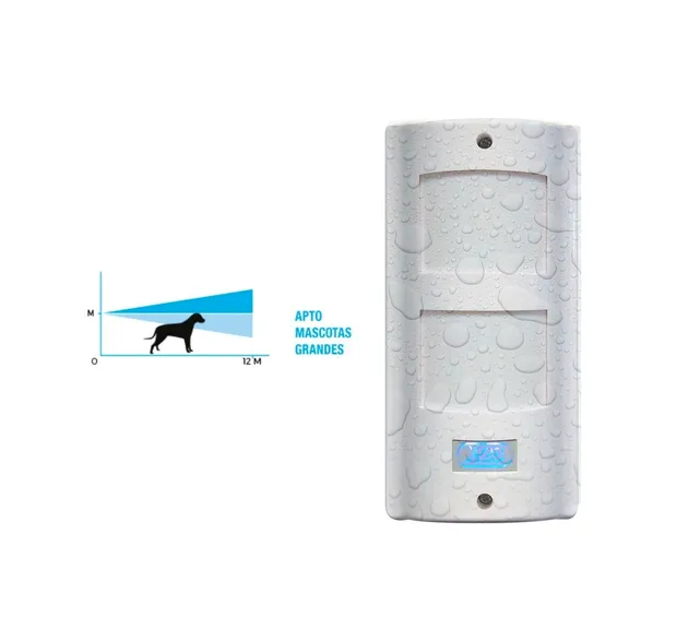 INFRARROJO EXTERIOR MPXH ANTIMASCOTA GRANDE DOBLE SENSOR MONTAJE 1 MT