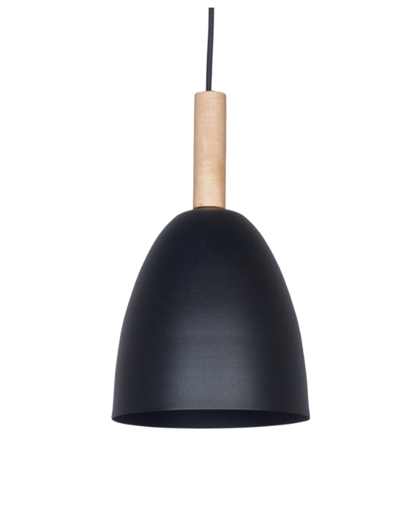 COLGANTE OVI CHAPA CON DETALLE EN MADERA Ø18 SJ