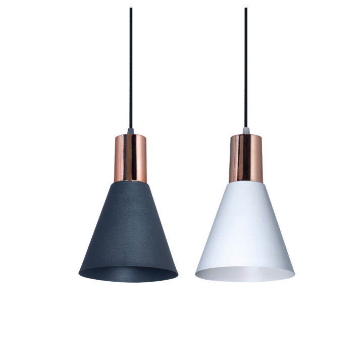 COLGANTE CON PANTALLA METÁLICA EMBUDO BASE Ø10 SJ
