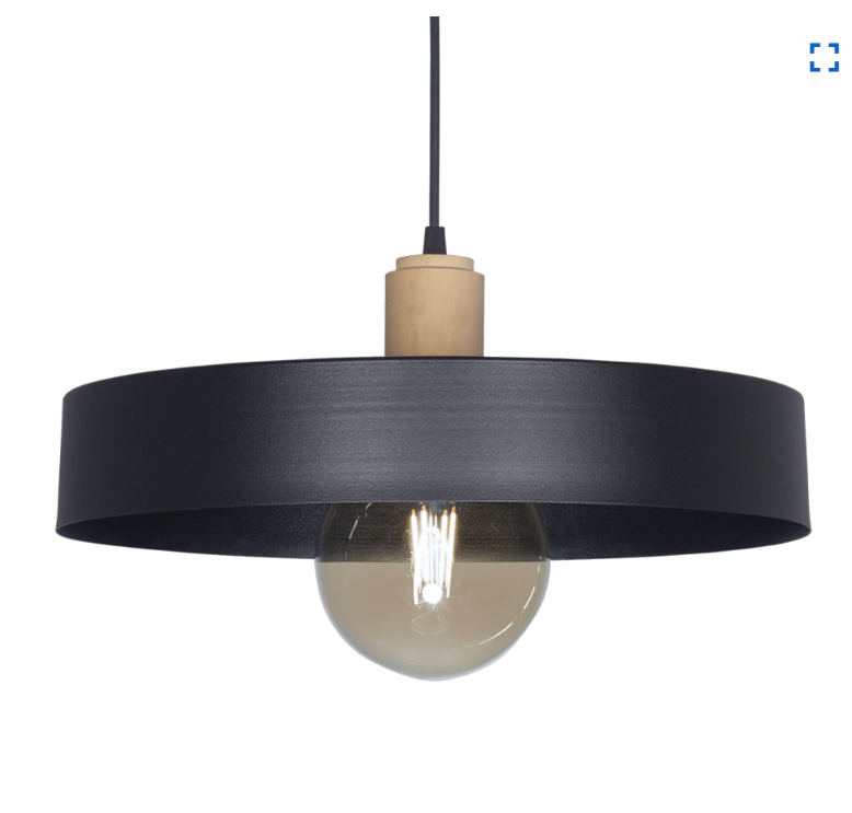 COLGANTE CHAPA CON DETALLE EN MADERA Ø40 SJ