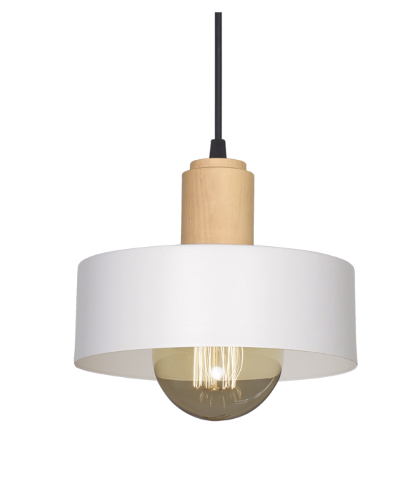 COLGANTE CHAPA CON DETALLE EN MADERA Ø20 SJ
